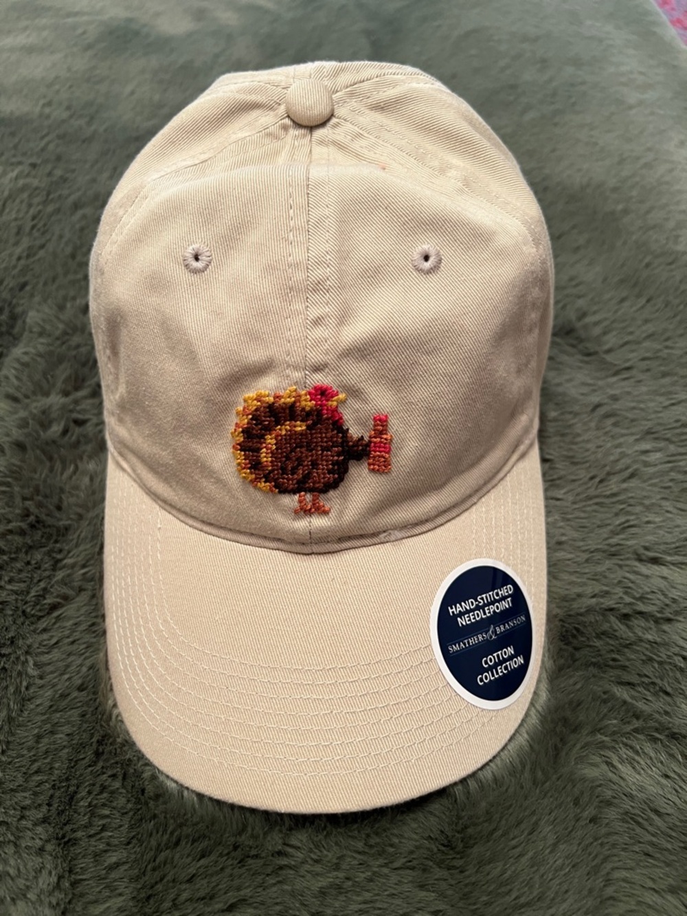 New Mens SMATHERS & BRANSON Hand stitched turkey with beer logo on front center